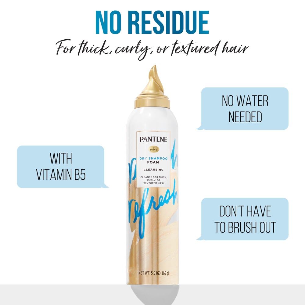 Pantene Pro-V Refresh Cleansing Dry Shampoo Foam – 5.9 oz