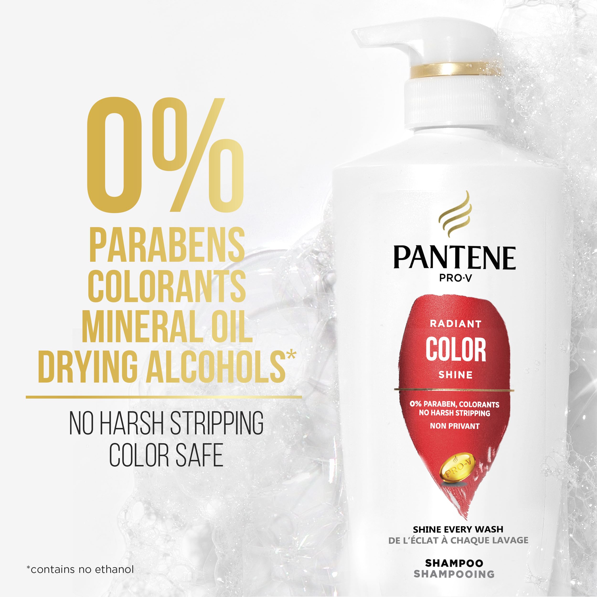 Pantene PRO-V Radiant Color Shine Shampoo – 17.9oz / 530mL | Color Care & Shine