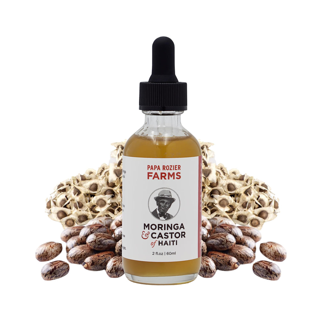 Papa Rozier Farms 50/50 Castor & Moringa Oil for Hair Growth, Skin & Lashes – 2oz