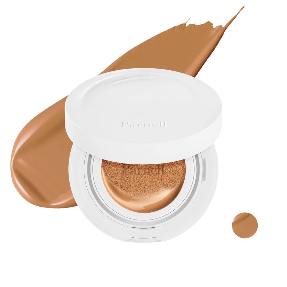 Parnell Cicamanu Serum Cushion – Lightweight Moisturizing Foundation for Sensitive & Dry Skin | Pearl Skin 0.52 fl oz (34W)