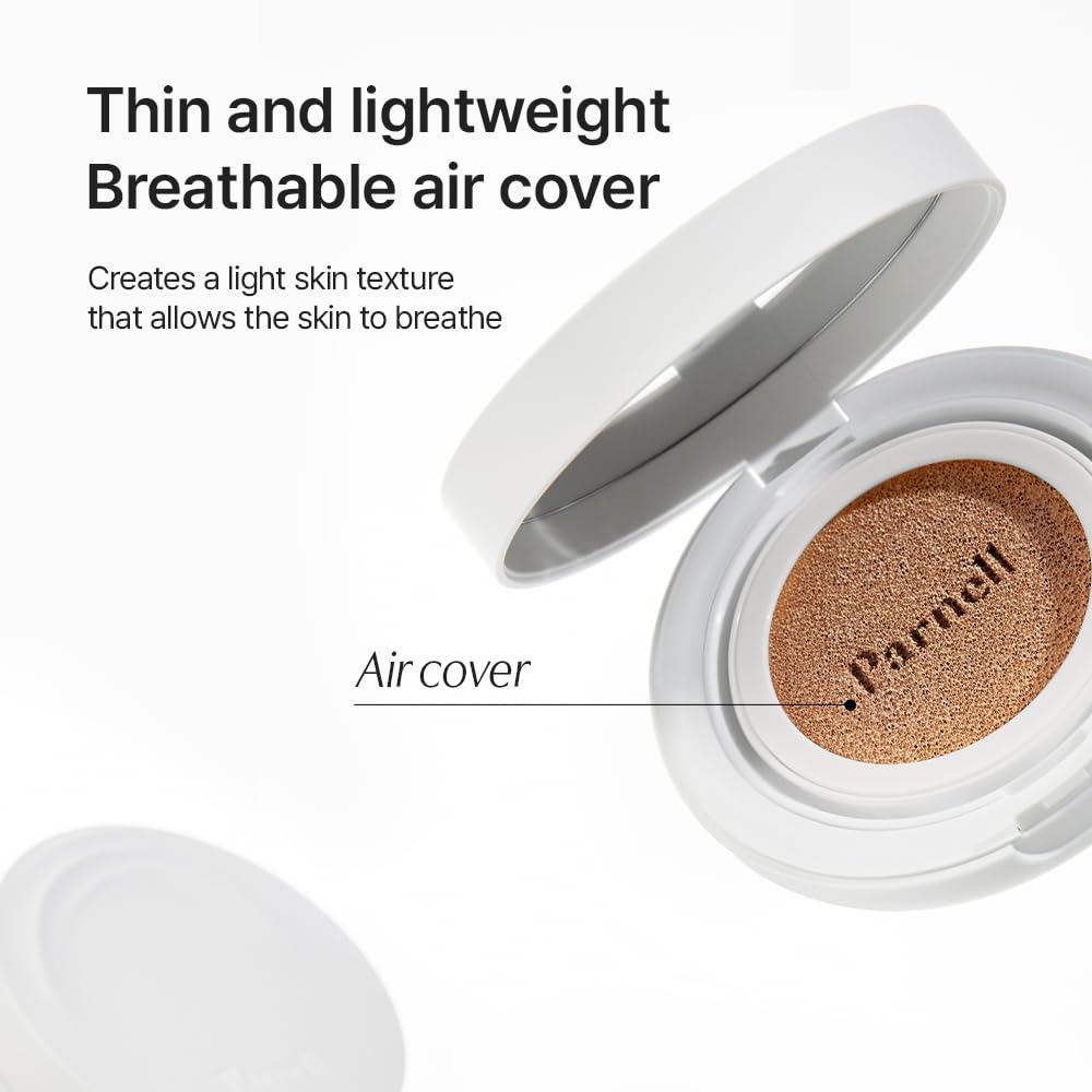 Parnell Cicamanu Serum Cushion – Hydrating Foundation for Soothing, Light Coverage & Glass Skin | Lightweight for Sensitive & Dry Skin | 0.52 Fl Oz (25N) | K-beauty