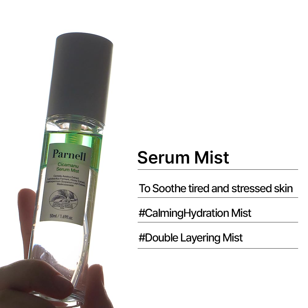 Parnell Cicamanu Serum Mist – Centella, Hyaluronic Acid, Ceramide, LHA | Glow, Hydration & Balance