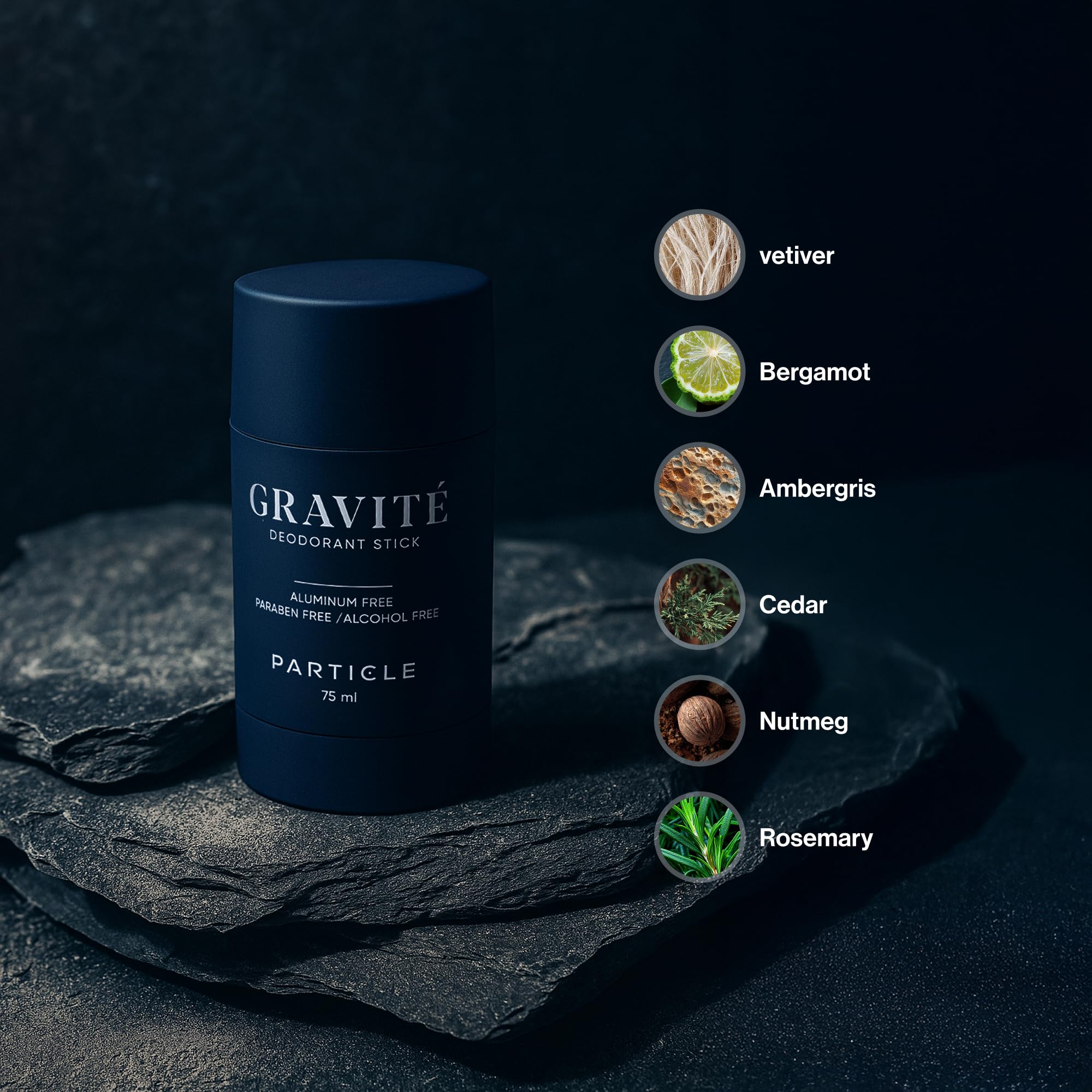 Gravité Deodorant for Men by Particle — Fresh Bergamot & All-Day Scent