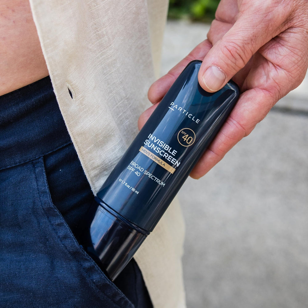Particle Invisible Sunscreen SPF 40 for Men – Clear, Beard-Friendly, Non-Greasy (1.7 oz)