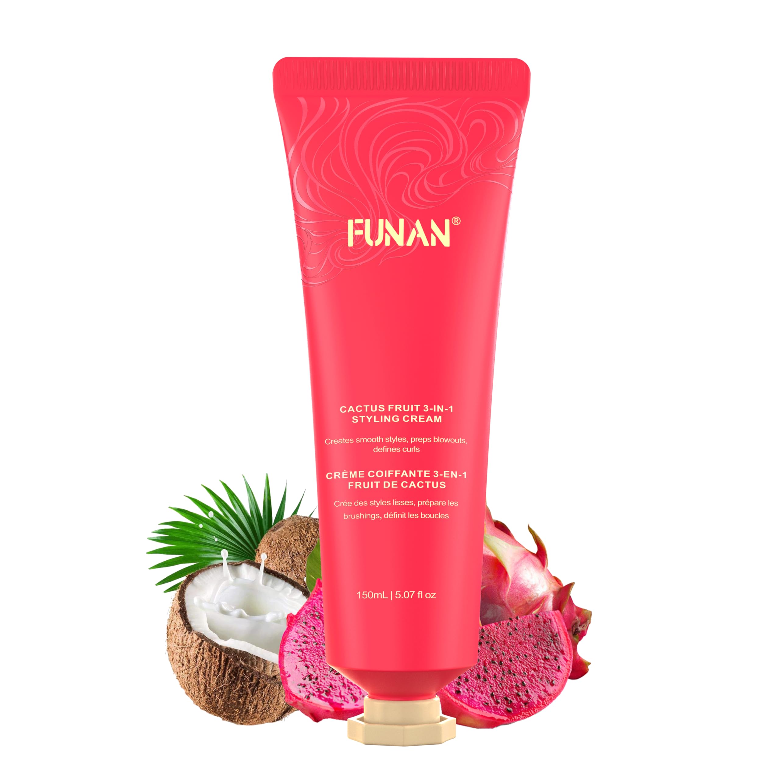 PasaRose Cactus Fruit 3-in-1 Styling Cream – Smooth, Shine, Define (5.07 oz)