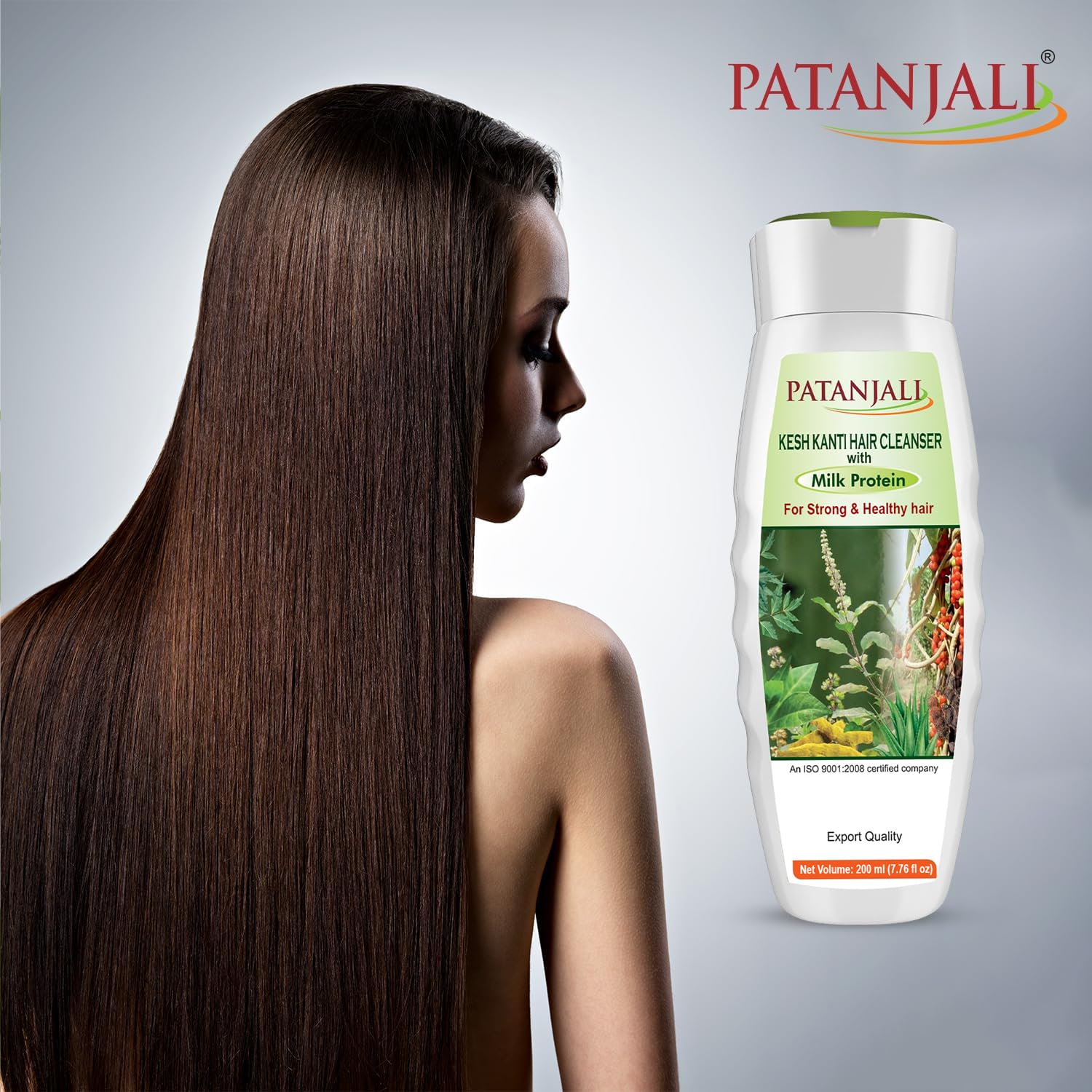 Patanjali Kesh Kanti Milk Protein Hair Cleanser Shampoo – Pack of 2 (200 ml)
