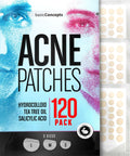 PatchRx Pimple Patches (120 Pack) – Hydrocolloid, Tea Tree & Salicylic Acid