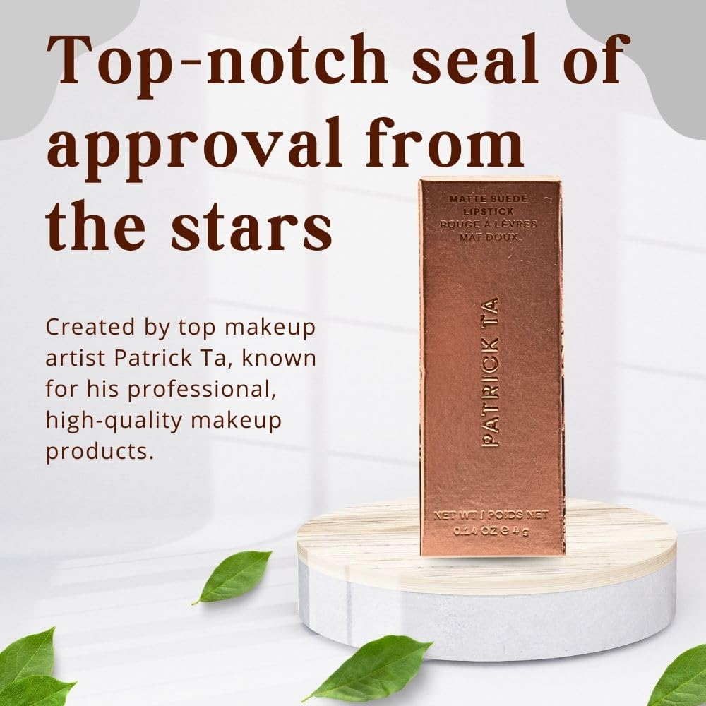Patrick Ta Major Headlines Matte Suede Lipstick in Shy | Long-Lasting Soft Pink