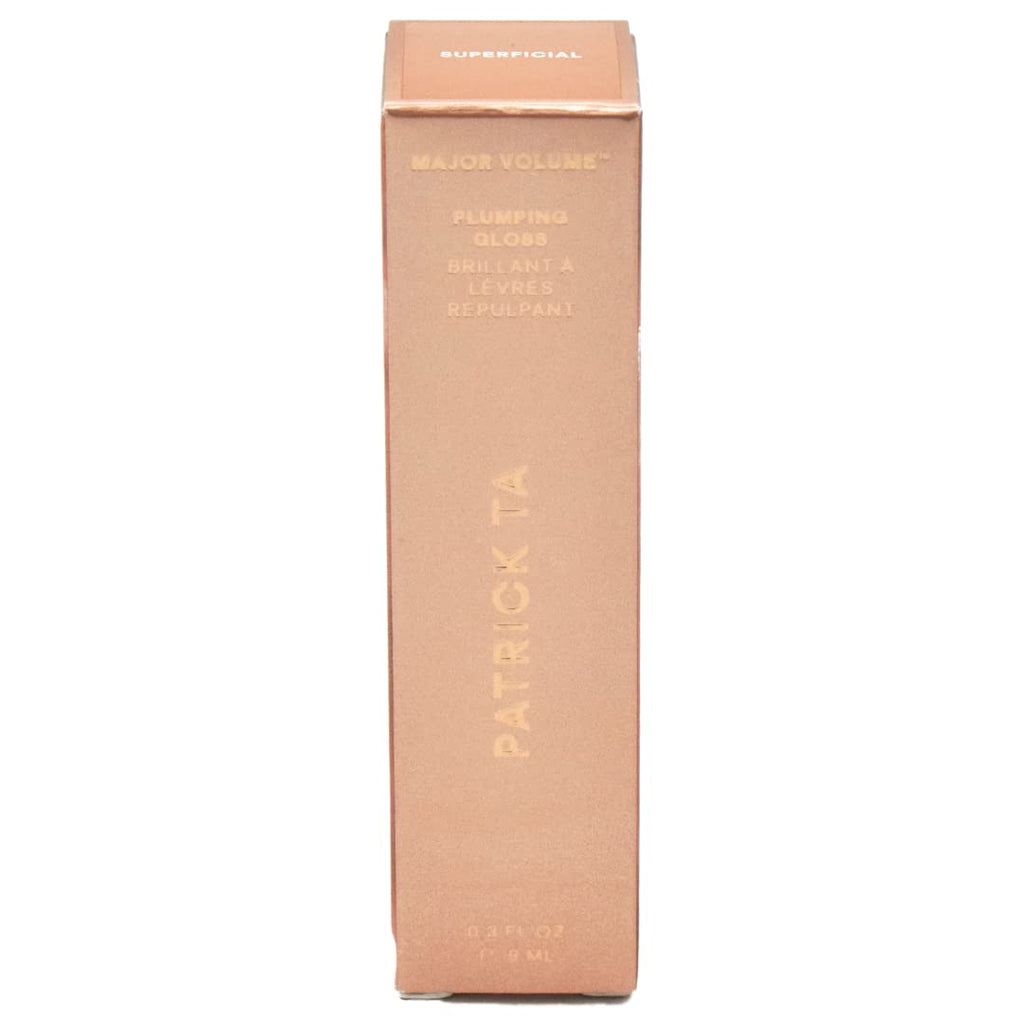 PATRICK TA Major Volume Plumping Lip Gloss in Superficial – Hydrating Beige Lip Shine