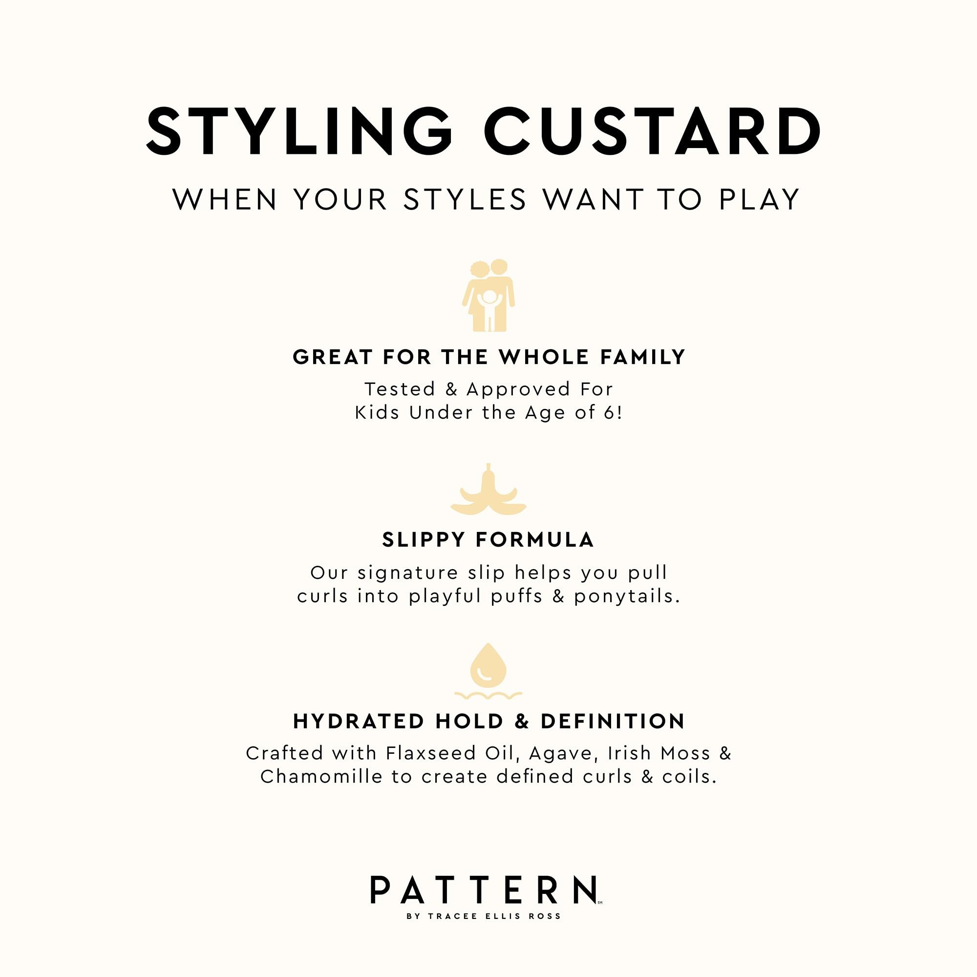 PATTERN Beauty Styling Custard by Tracee Ellis Ross – Hydrated Hold for Curlies, Coilies & Tight-Textured Hair (15 oz)
