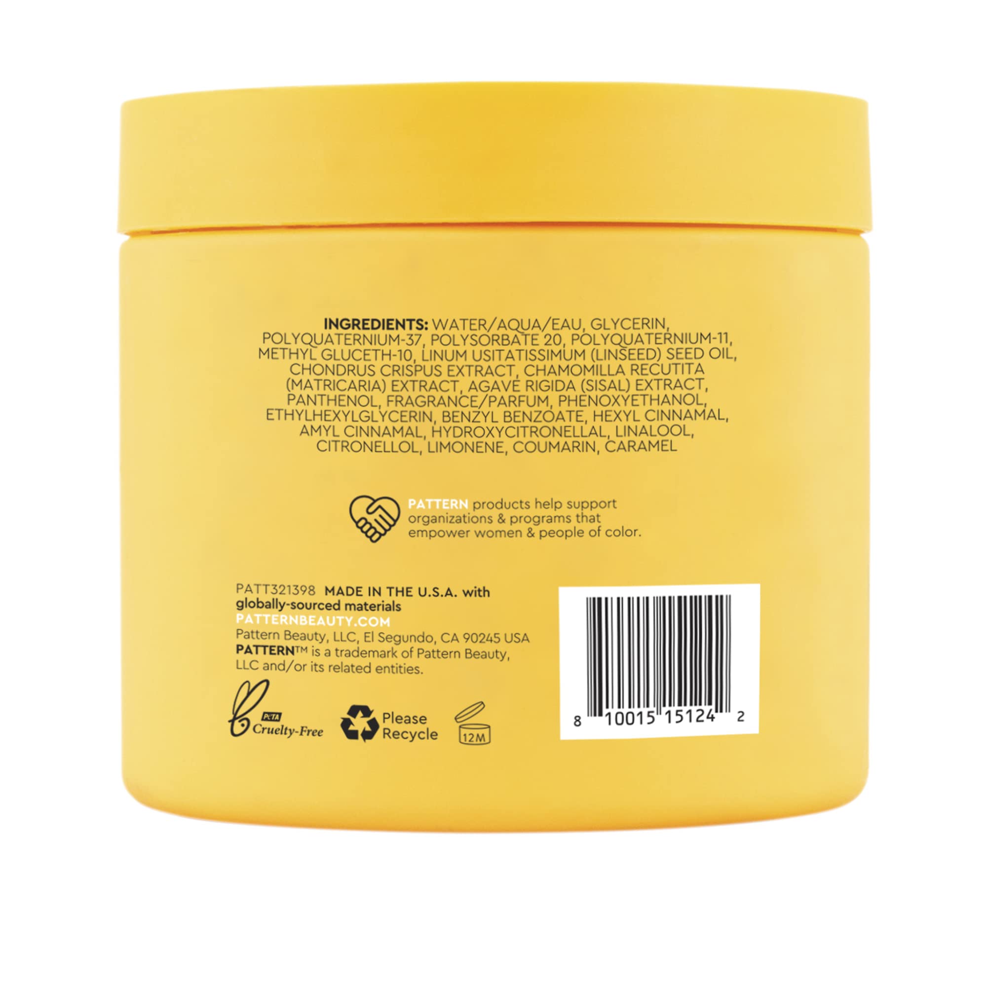PATTERN Beauty Styling Custard by Tracee Ellis Ross – Hydrated Hold for Curlies, Coilies & Tight-Textured Hair (15 oz)