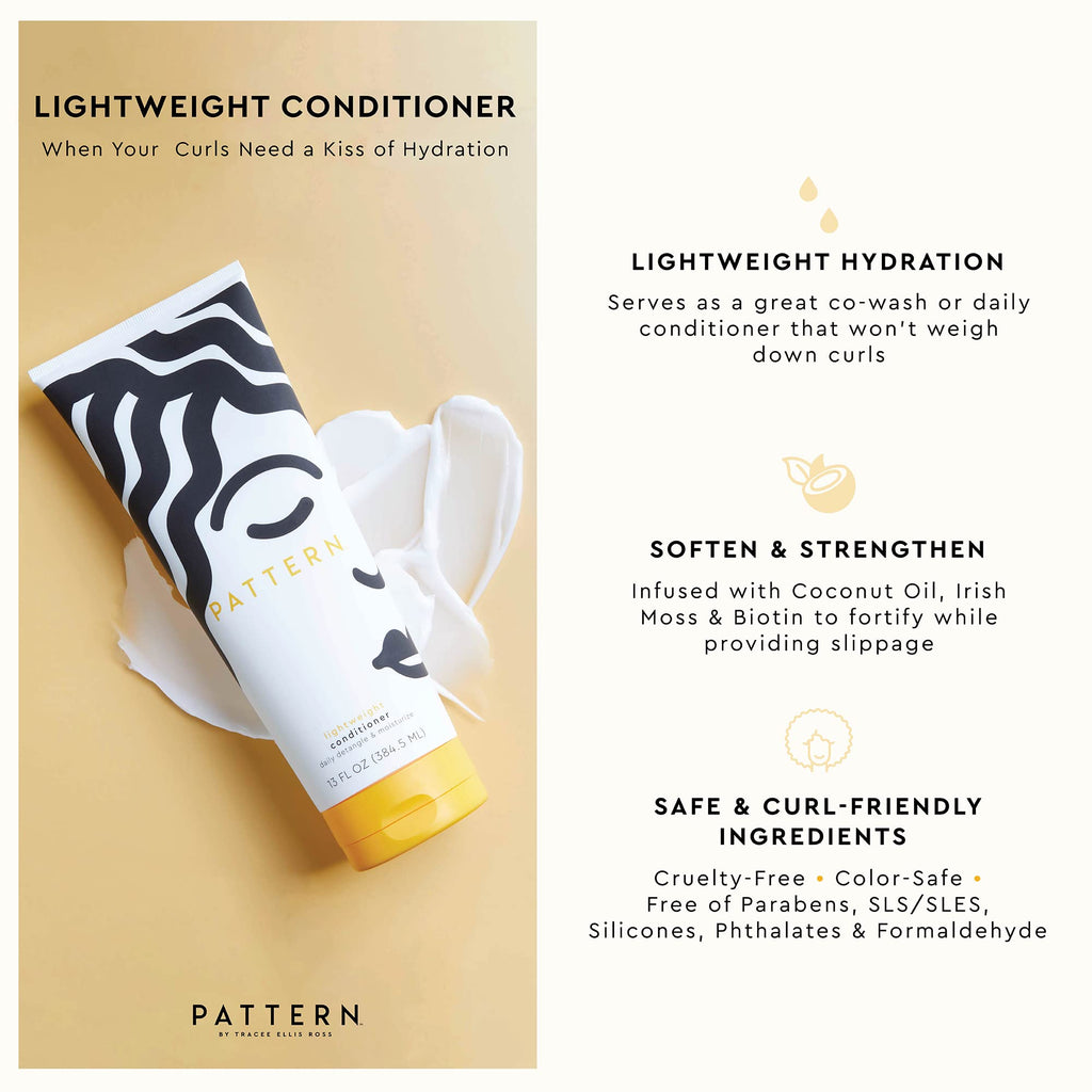 PATTERN Beauty Lightweight Conditioner by Tracee Ellis Ross — Lightweight Moisture for 3a–4c Curls | 3 Fl Oz