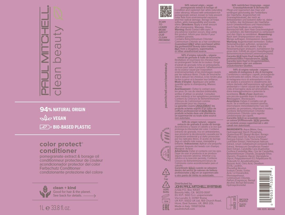 Paul Mitchell Clean Beauty Color Protect Conditioner — Replenish & Extend Color