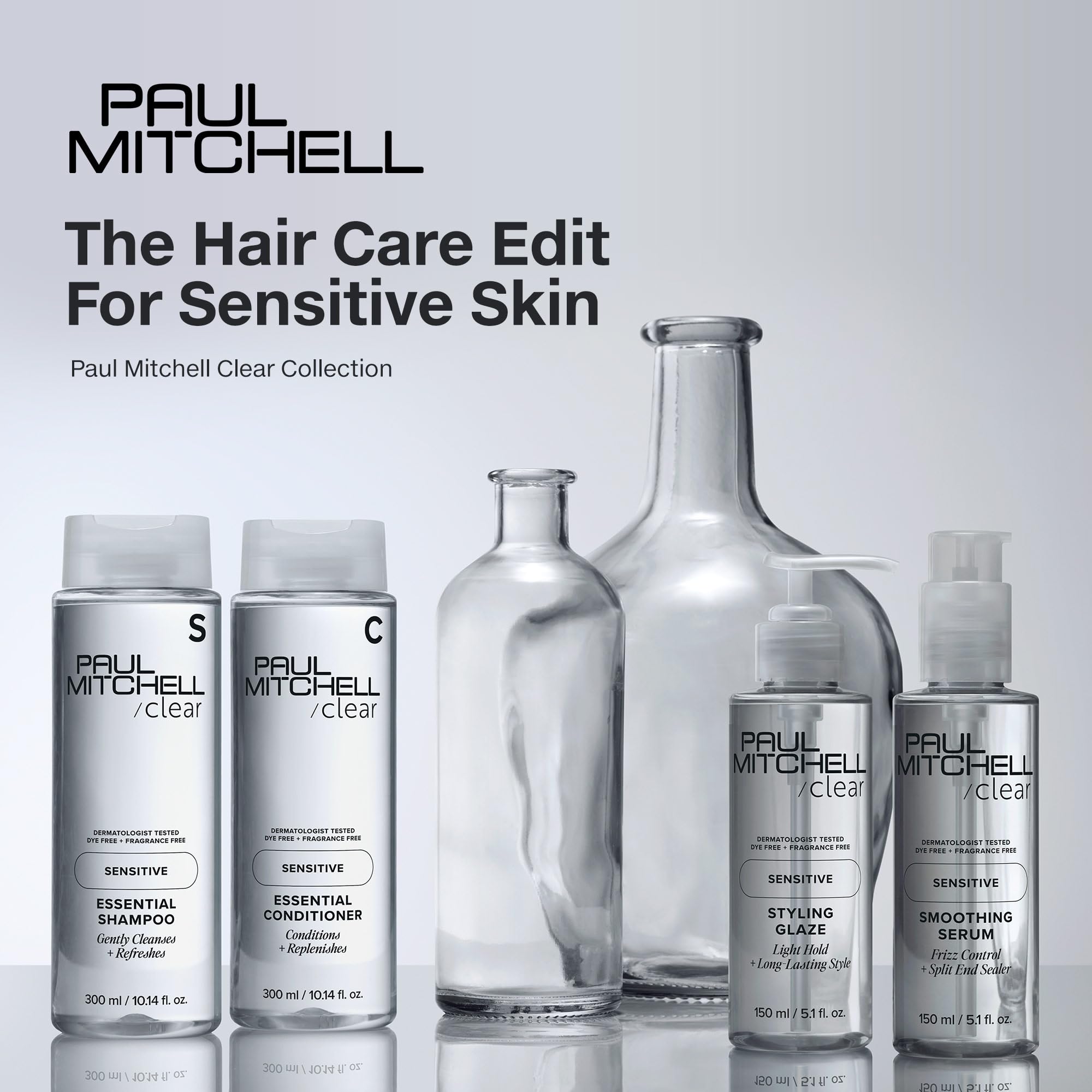 Paul Mitchell Clear Smoothing Serum – Fragrance-Free Blowout Primer for Sensitive Skin