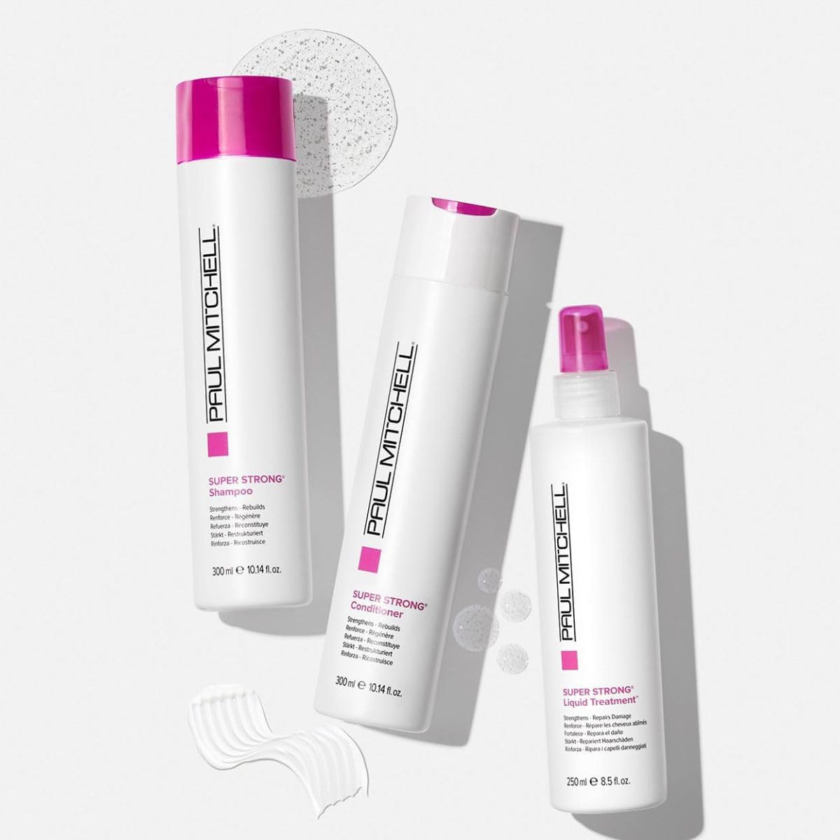 Paul Mitchell Super Strong Shampoo – Rebuilds Damaged Hair, Strengthens & Adds Shine (10.14 oz)