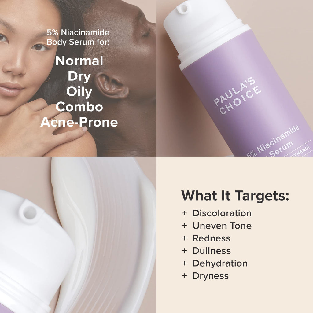 Paula's Choice 5% Niacinamide Body Treatment with Vitamin B3 & B5 – Fragrance-Free, 4 oz