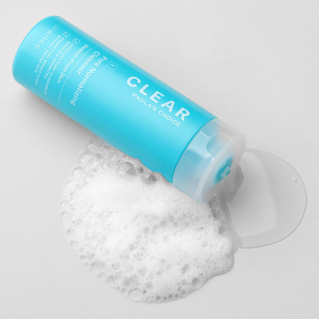 Paula's Choice CLEAR Pore Normalizing Facial Cleanser – Salicylic Acid Acne Wash, Fragrance Free, 6 oz