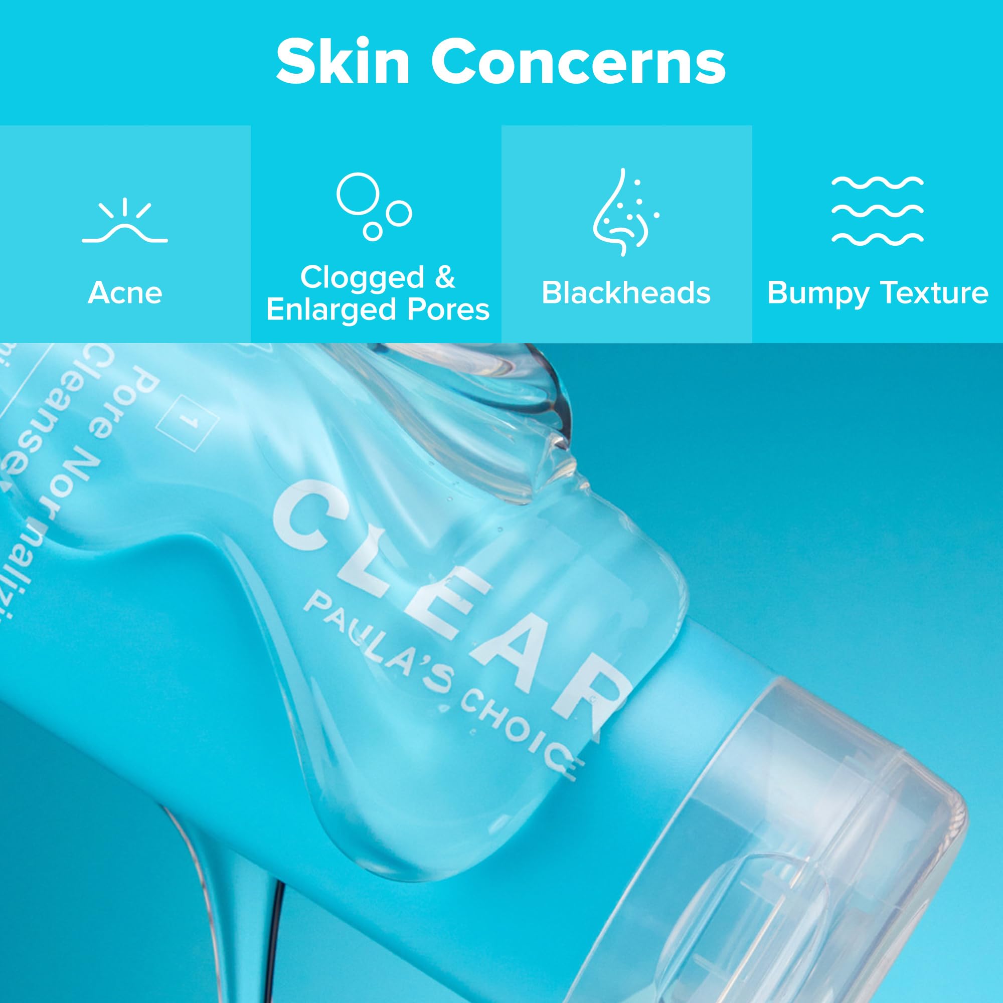 Paula's Choice CLEAR Pore Normalizing Facial Cleanser – Salicylic Acid Acne Wash, Fragrance Free, 6 oz