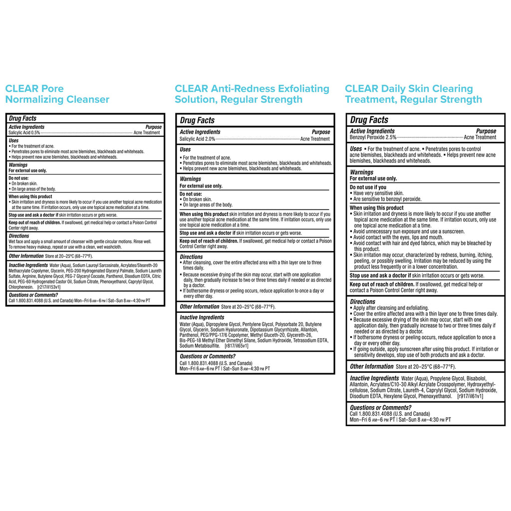 Paula's Choice CLEAR Regular Strength Acne Kit – 2% Salicylic Acid & 2.5% Benzoyl Peroxide