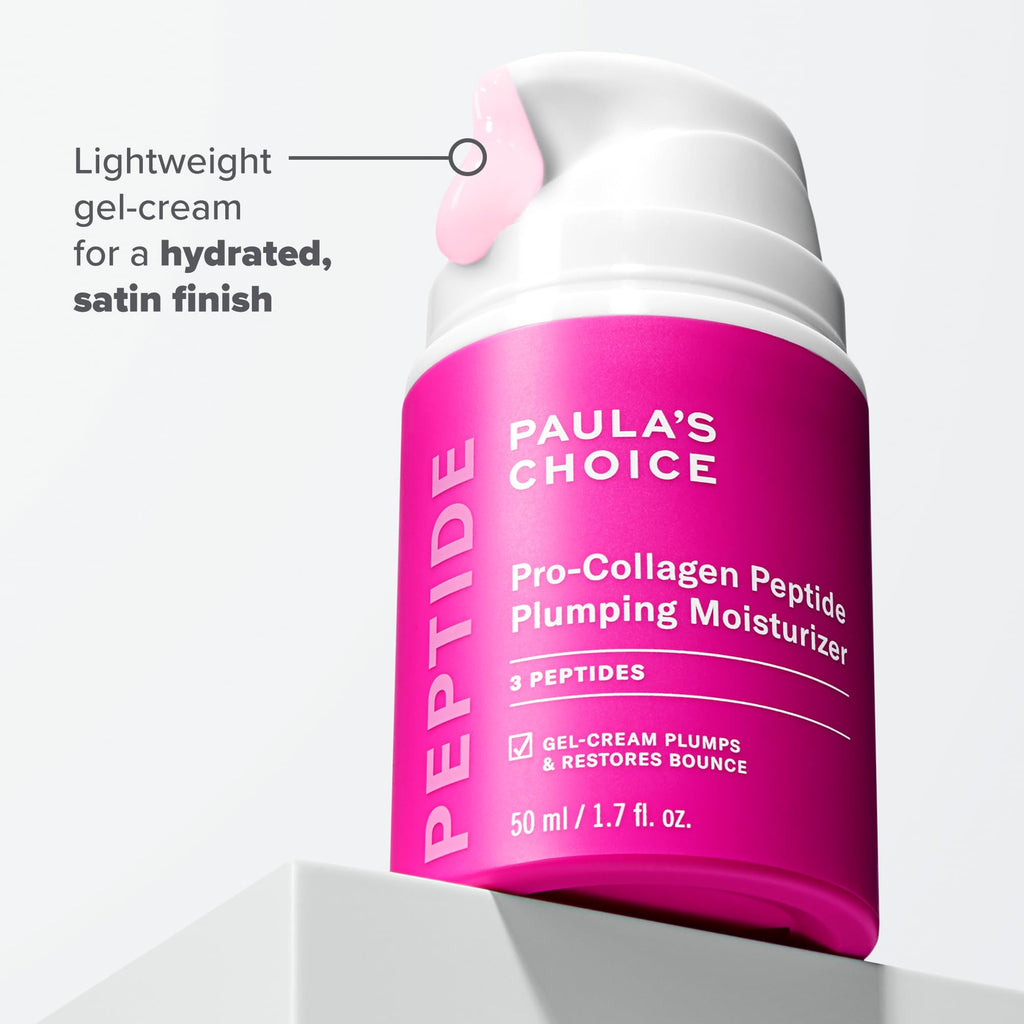 Paula's Choice Pro-Collagen Peptide Plumping Face Moisturizer | Daily Gel Cream, Fragrance-Free, 1.7 fl oz