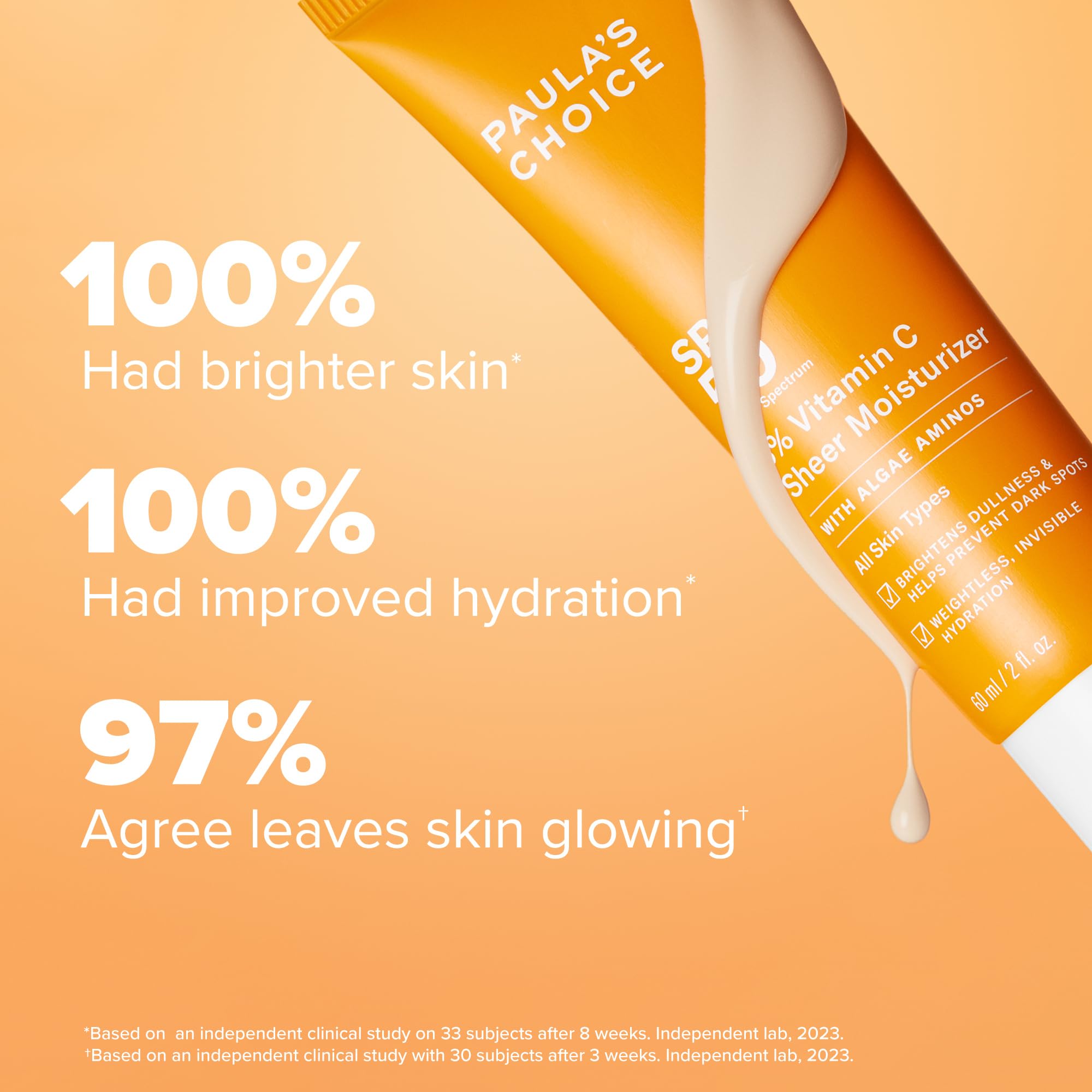 Paula's Choice 5% Vitamin C Sheer Sunscreen SPF 50 for Face – Invisible, Fragrance-Free