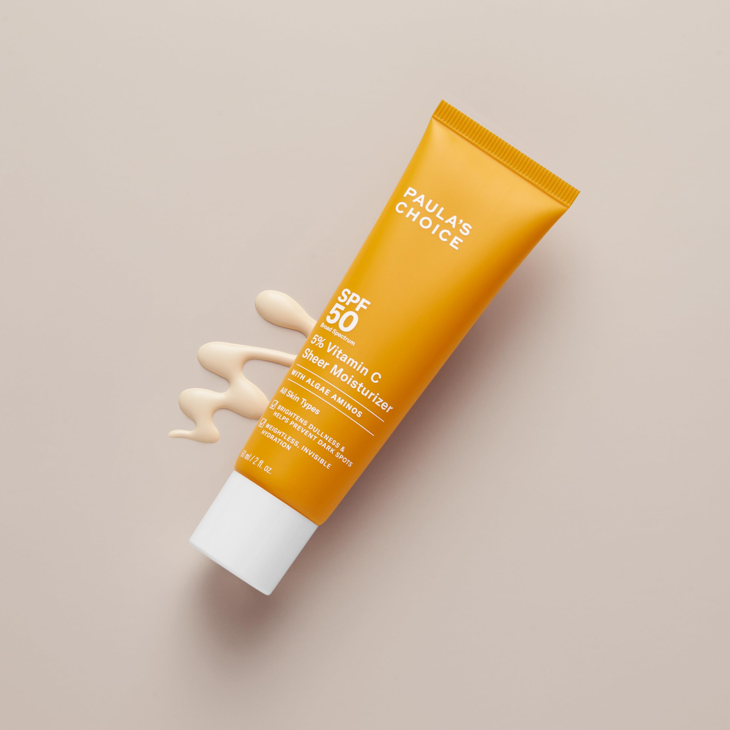 Paula's Choice 5% Vitamin C Sheer Sunscreen SPF 50 for Face – Invisible, Fragrance-Free