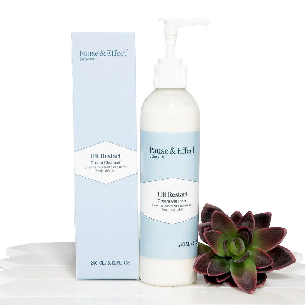 Pause & Effect Gentle Enzyme Cleanser for Menopausal Skin – Hydrating Makeup and Sunscreen Removal with Green Tea