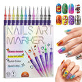 12 Color Nail Art Pens Set | Pawhims – 0.5mm Quick-Dry Nail Markers