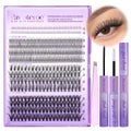 Pawotence Lash Extension Kit – DIY Lash Clusters (4 Styles) with Bond & Seal + Applicator