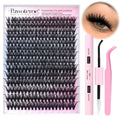 Pawotence Lash Extension Kit DIY 40D 12-18mm – 280 Clusters, Bond & Seal, Tweezers