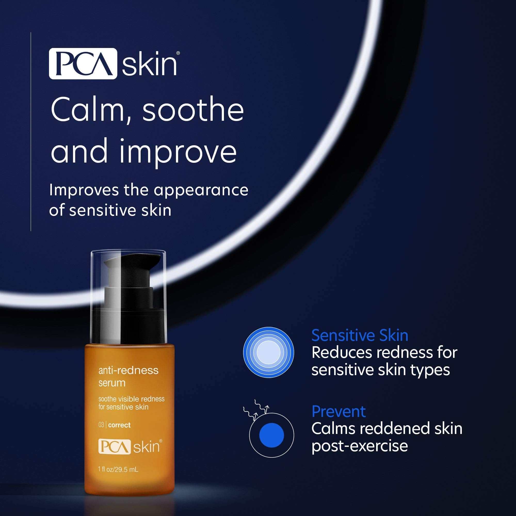PCA SKIN Anti Redness Remover Face Serum – Oil-Free Calming Treatment (1 fl oz)
