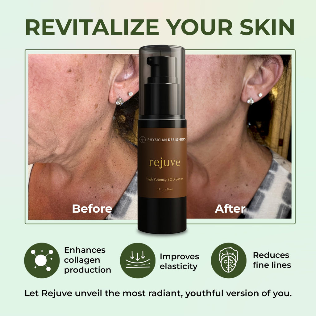 PD VARS Rejuve Superoxide Dismutase Serum – High Potency SOD + Hyaluronic Acid, Deep Hydration, 30ML