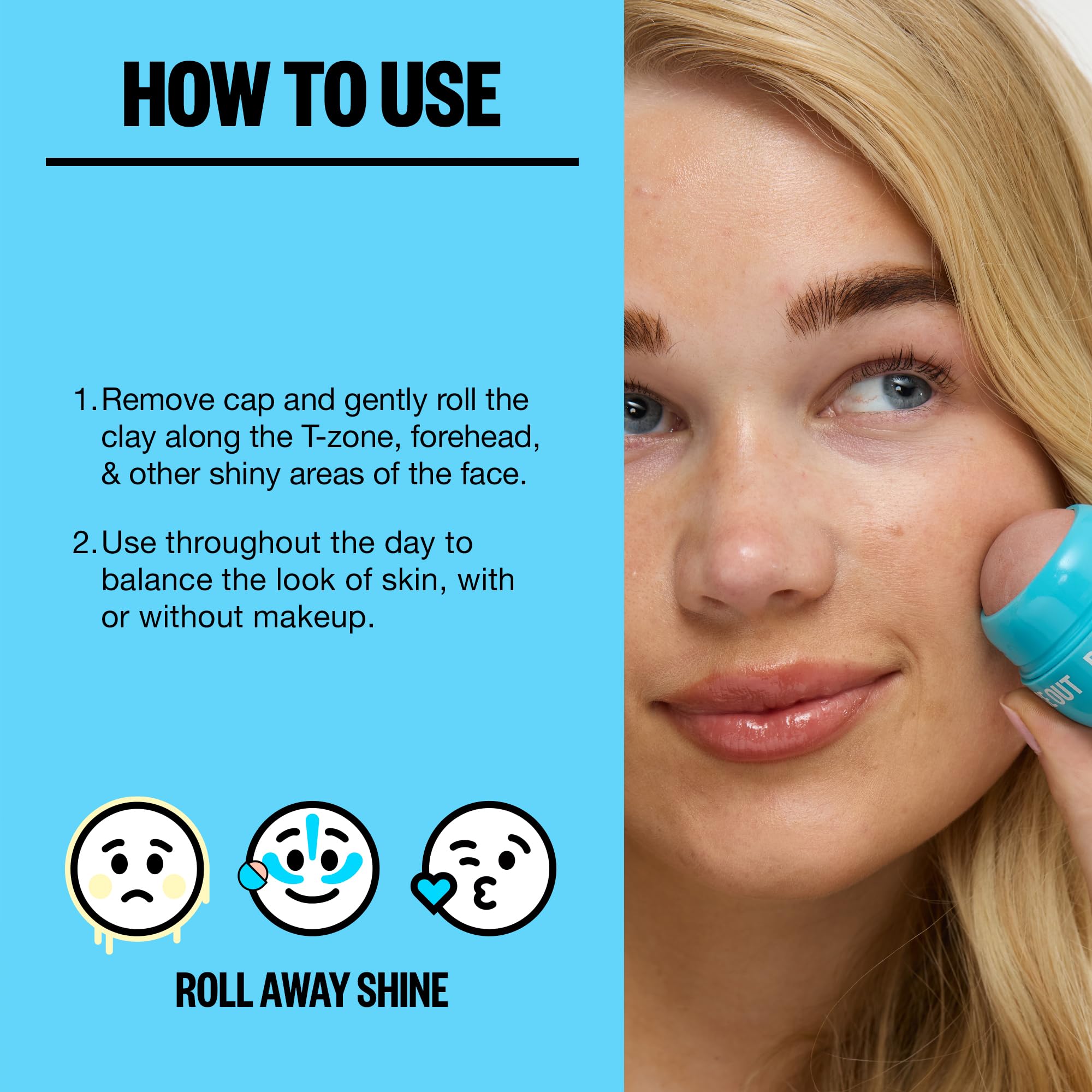PEACE OUT Oil Contol Roller — Instant Oil Removal with Halloysite Clay