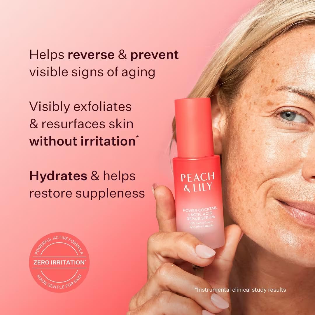 Peach & Lily Power Cocktail Repair Serum – 10% Lactic Acid Exfoliating Serum