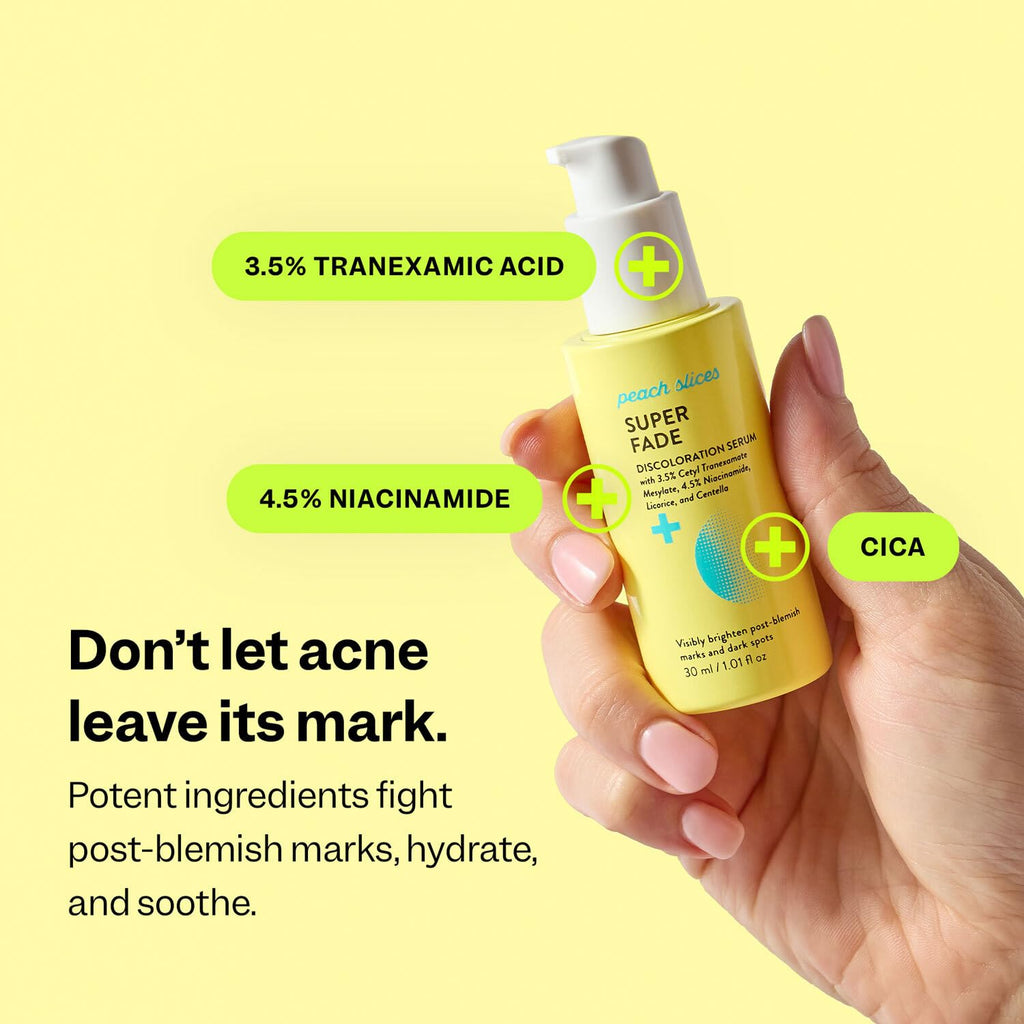 Peach Slices Super Fade Discoloration Serum for Face (1.01 oz) – Niacinamide + Tranexamic Acid | Vegan & Cruelty-Free