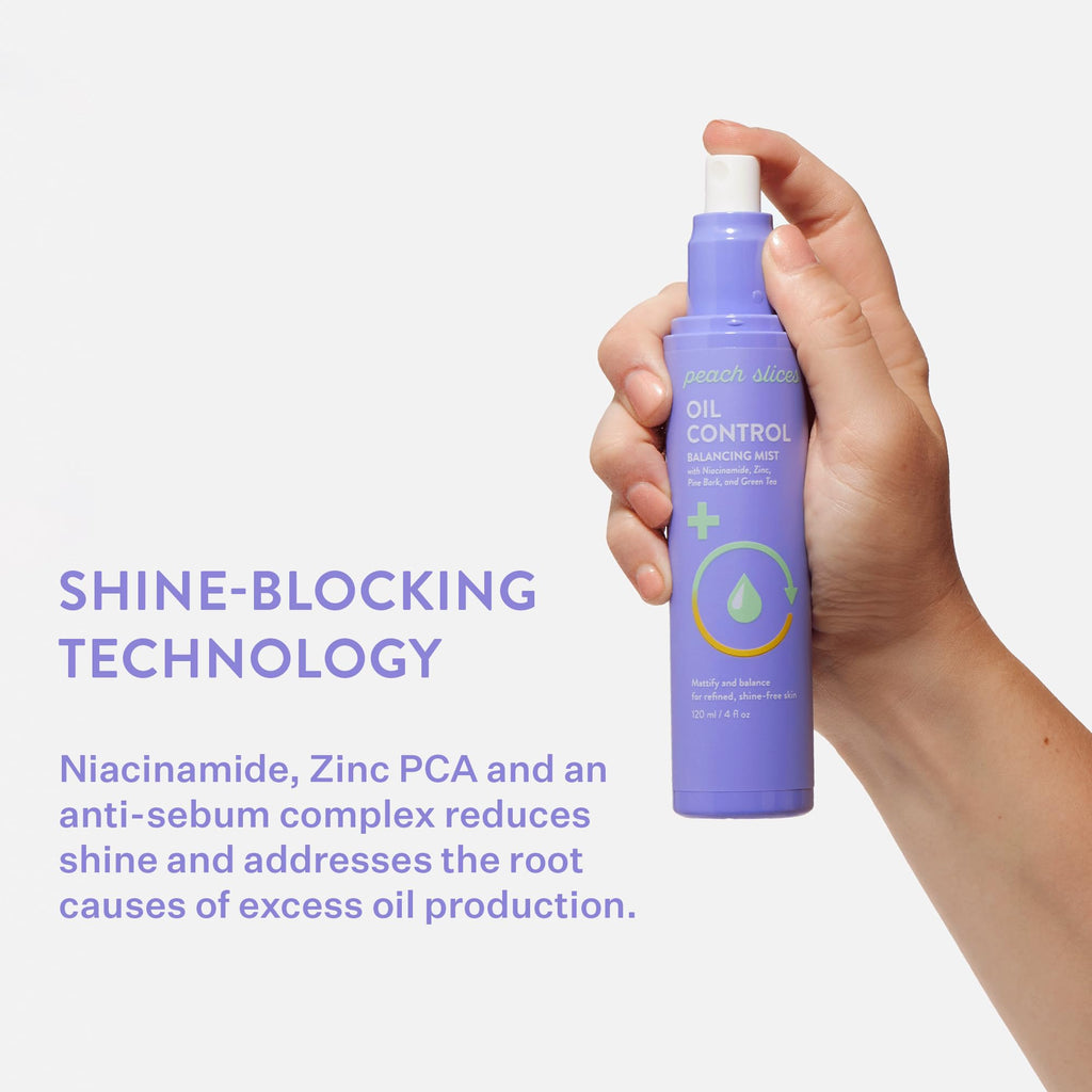 Peach Slices Oil Control Balancing Mist – Mattify & Balance Skin (4 oz) – Vegan, Cruelty-Free