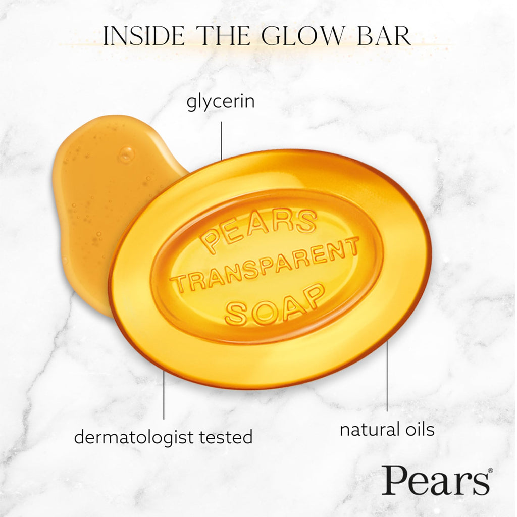 Pears Glycerin Soap Variety 12-Pack – Transparent Amber, Blue & Green Bars (3.53 oz each)