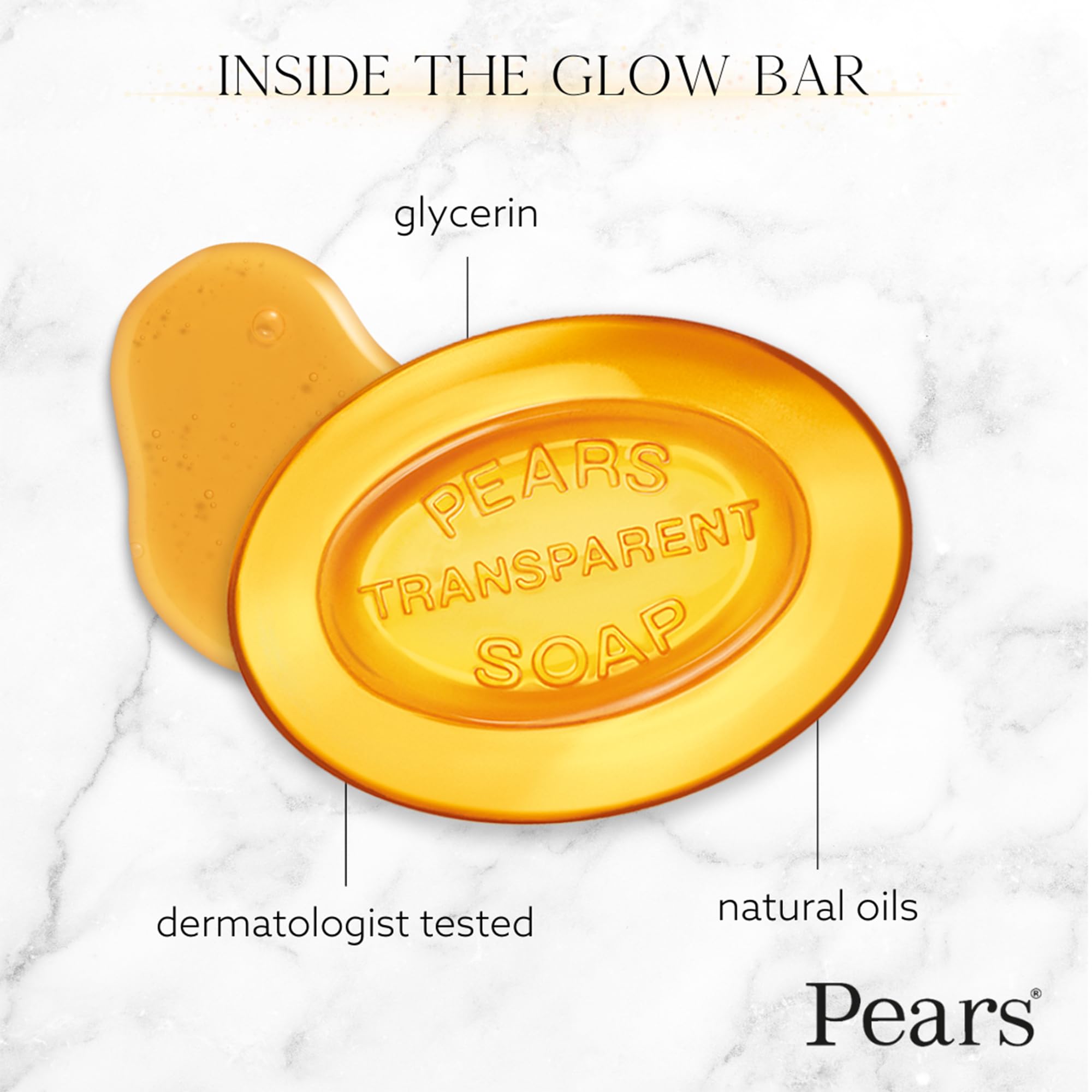 Pears Glycerin Soap Variety 12-Pack – Transparent Amber, Blue & Green Bars (3.53 oz each)