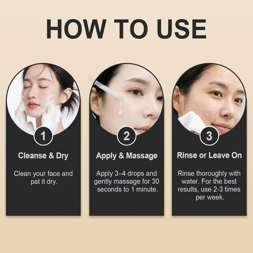 Peel Shot Glow Rice Ampoule Duo – Exfoliant Serum & Peeling Scrub with Rice Water & Niacinamide (Face & Body) 3.4 oz