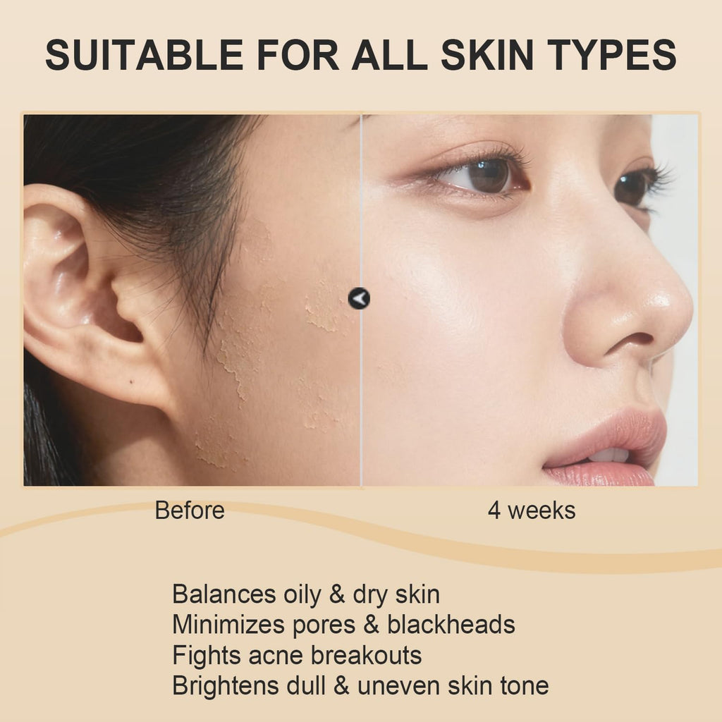 Peel Shot Glow Rice Ampoule Duo – Exfoliant Serum & Peeling Scrub with Rice Water & Niacinamide (Face & Body) 3.4 oz