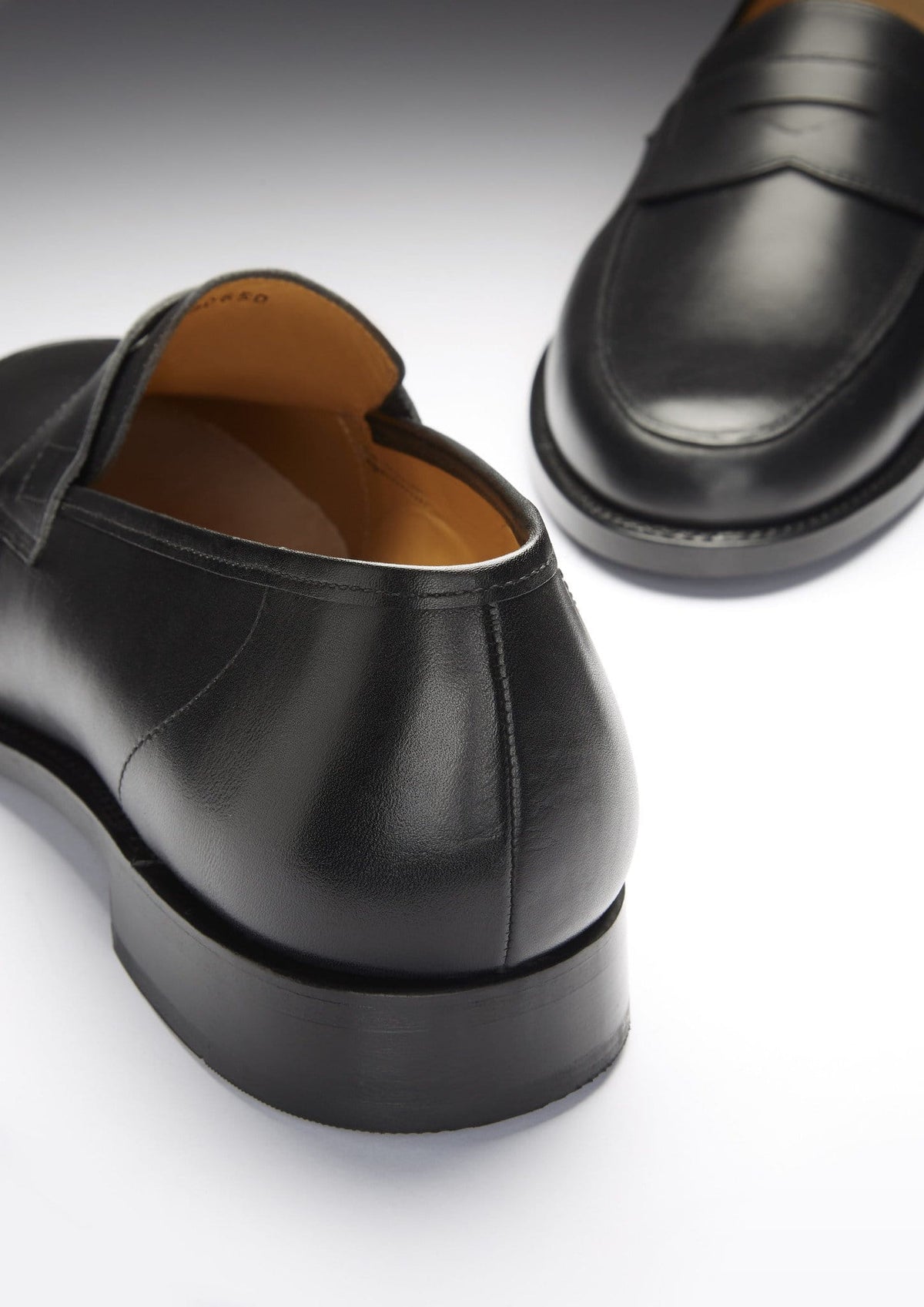 Black Leather Loafers, Welted Leather Sole