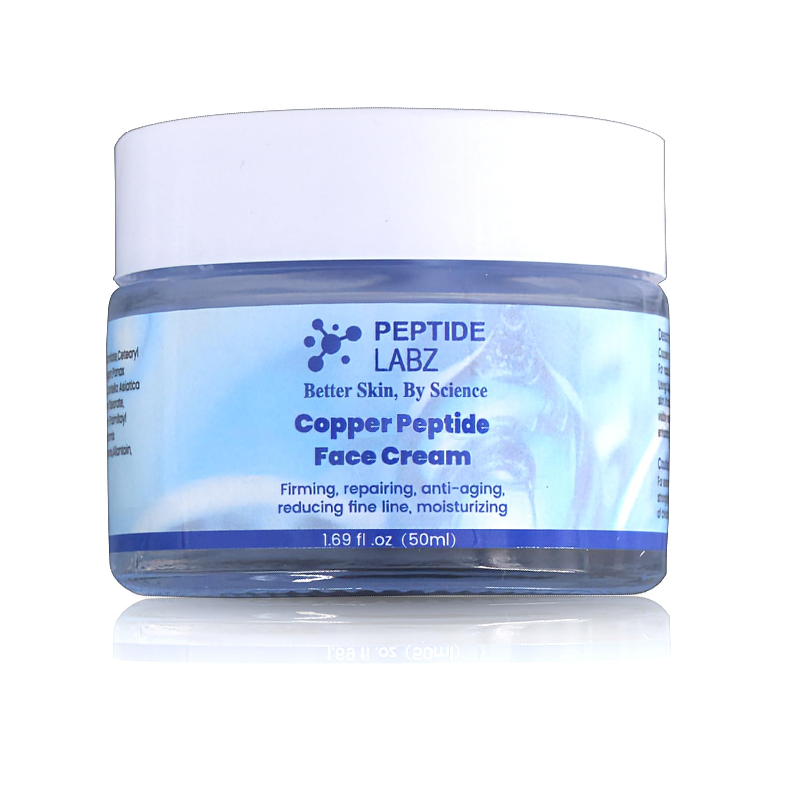 PeptideLabz Copper Peptide Face Cream – Firming, Repair, and Hydration (1.7 oz)