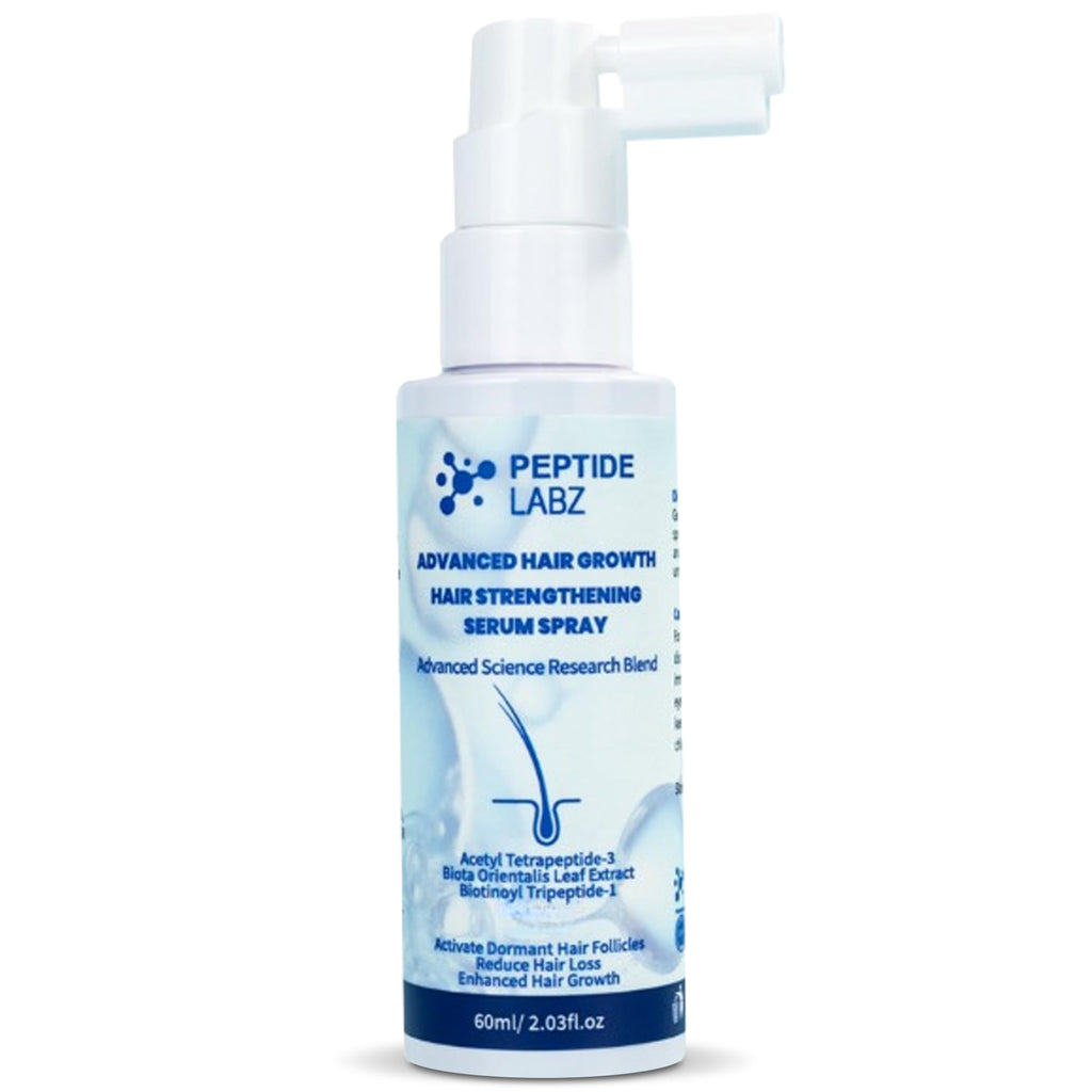 PeptideLabz Hair Growth Serum Spray – Acetyl Tetrapeptide-3, Biotinoyl Tripeptide-1, Caffeine, Licorice Root Extract