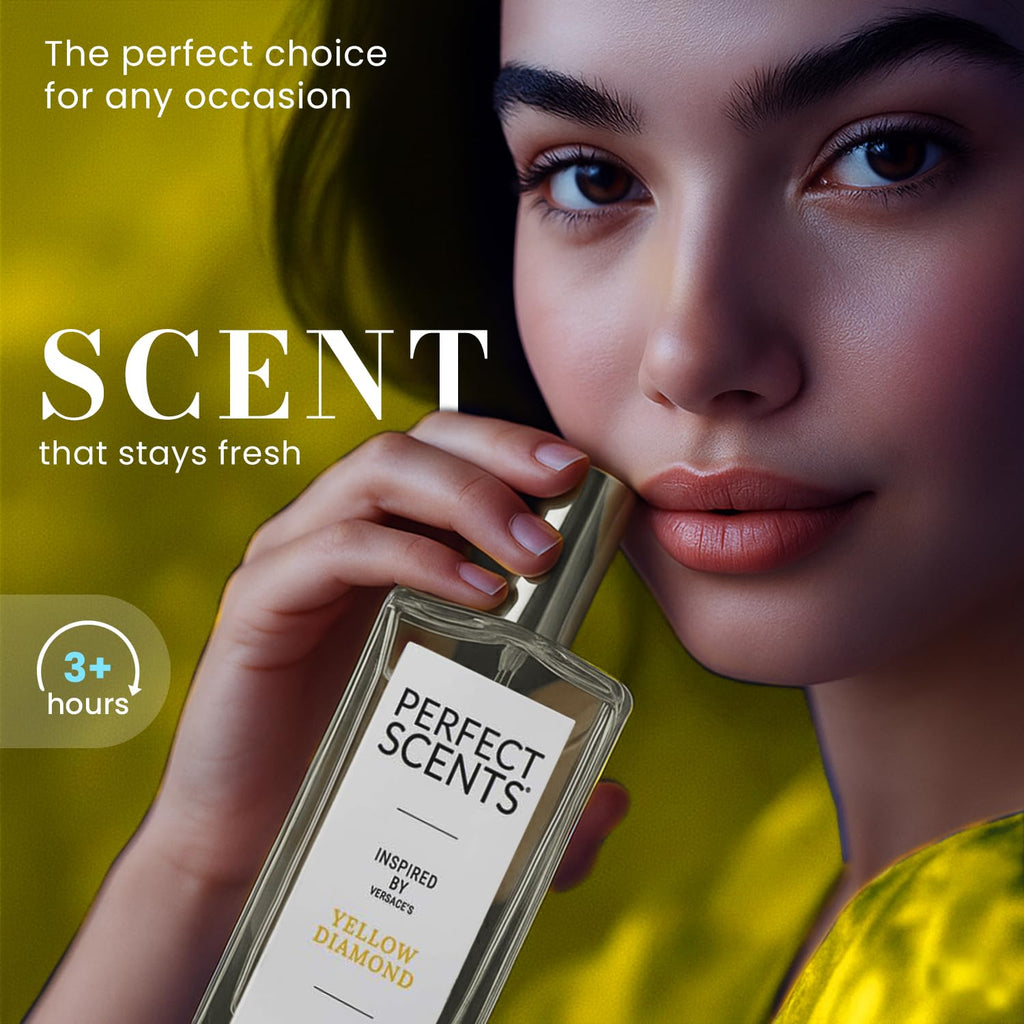 Perfect Scents Fragrances – Inspired by Versace Yellow Diamond – Women’s EDT, 3.4 oz, Vegan & Cruelty-Free