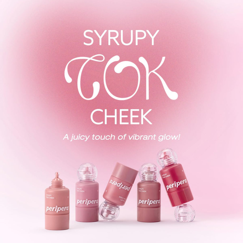 PERIPERA Syrupy Tok Cheek 5 Colors – Dewy Liquid Blush, Hydrating Finish (03 Friendship Mauve, One Size)