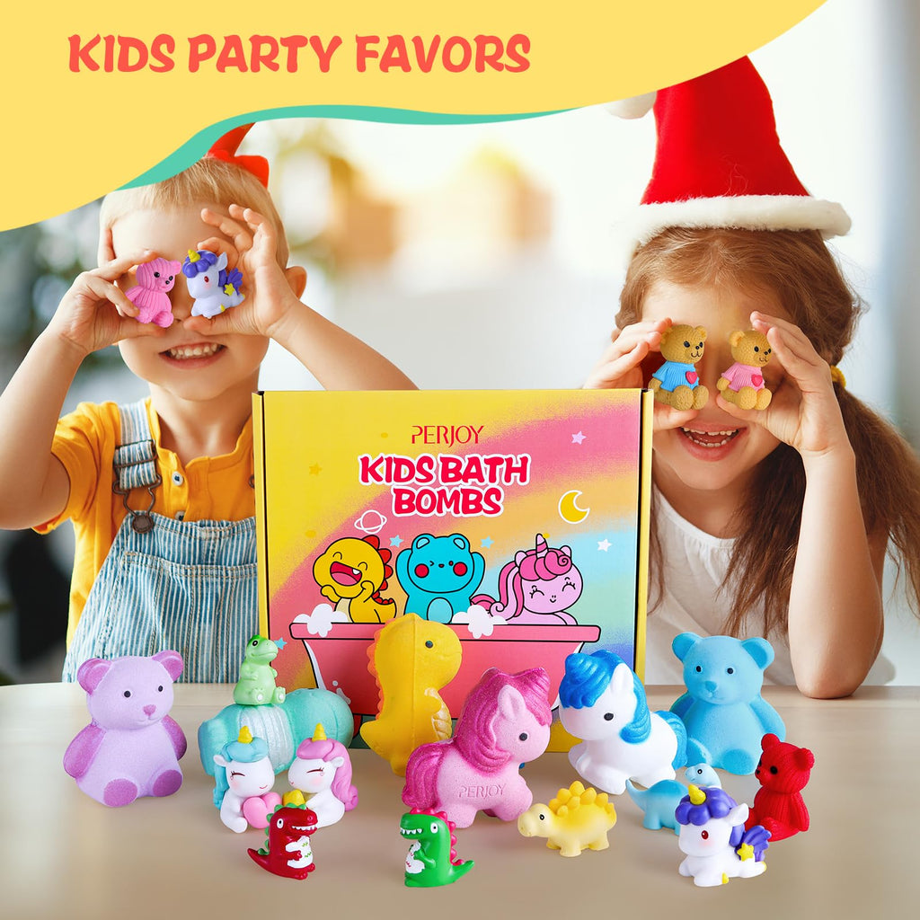 Perjoy Kids Bath Bombs — Organic Bubble Bath Gift Set