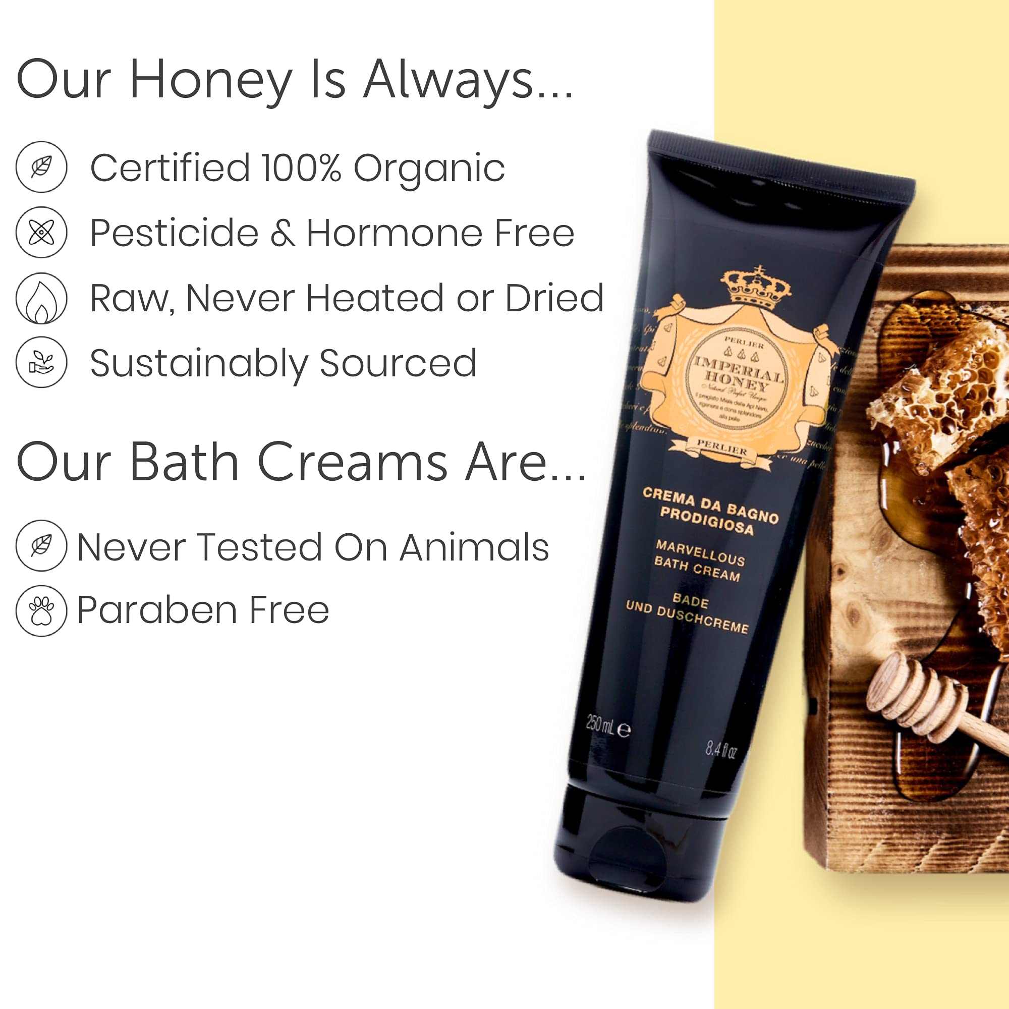 Perlier Imperial Honey Bath & Shower Cream with Black Bee Honey