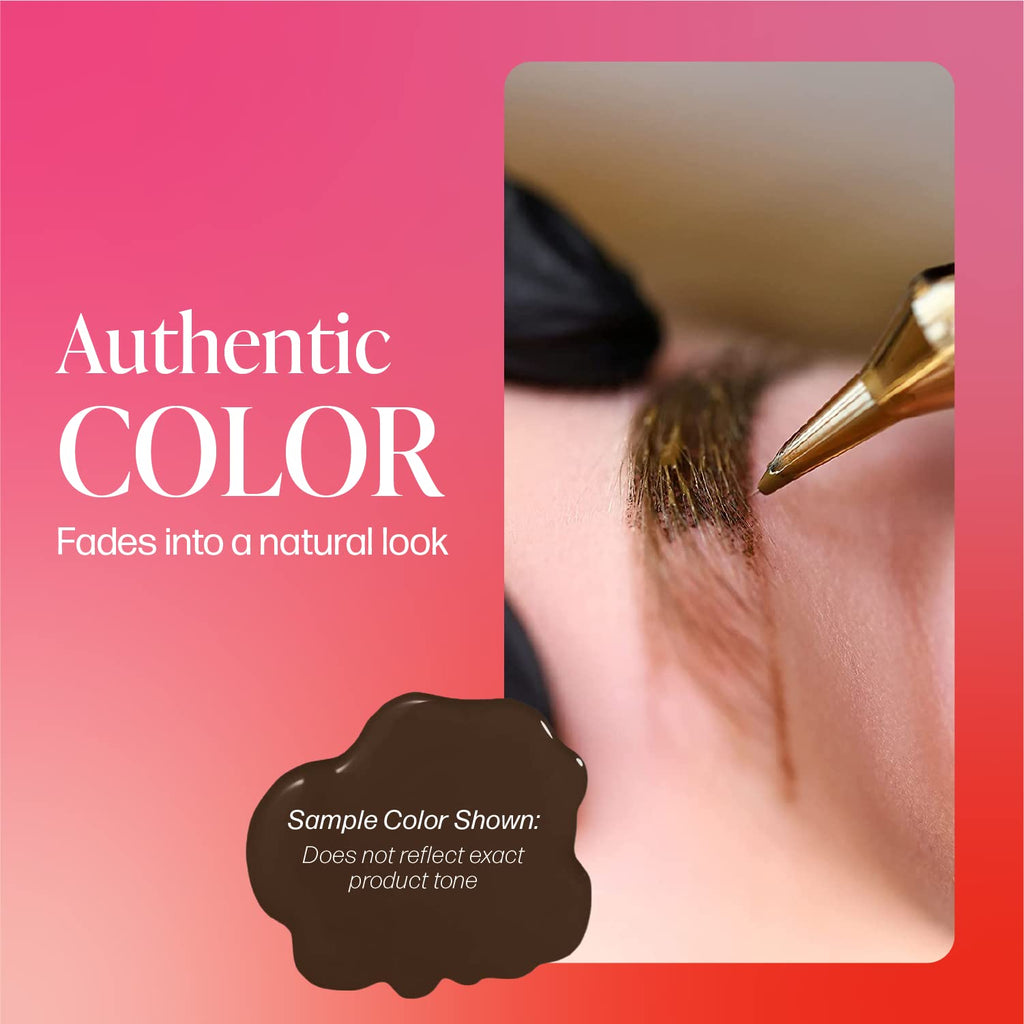 Perma Blend Dark Forest Brown Microblading Ink for Permanent Eyeliner – Vegan Neutral Cool Brown (0.5 oz)