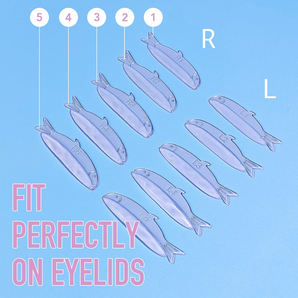 PERMANIA Lash Lift Pads – Self-Adhesive, 5 Sizes, 10Pcs Reusable Pink
