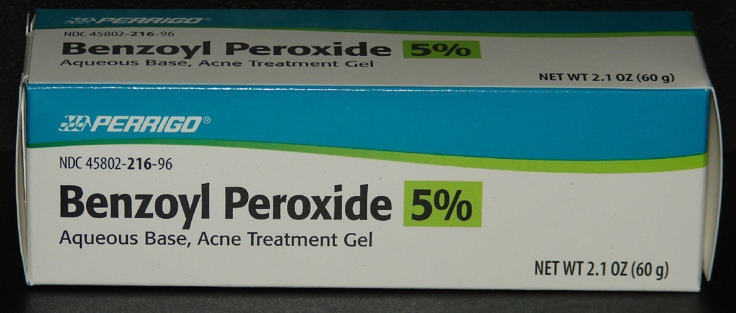 Perrigo 5% Benzoyl Peroxide Acne Treatment Gel – 60g Tube
